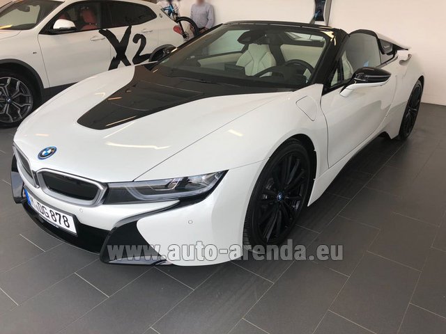 Rental BMW i8 Roadster Cabrio First Edition 1 of 200 eDrive in Amsterdam Airport Schiphol