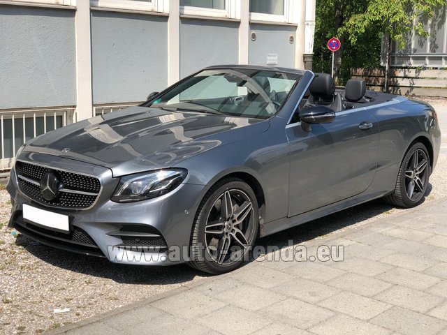 Rental Mercedes-Benz E 450 Cabriolet AMG equipment in Rotterdam The Hague Airport