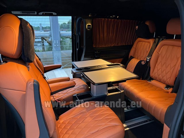 Rental Mercedes-Benz V300d 4Matic VIP/TV/WALL EXTRA LONG (2+5 pax) AMG equipment in Rotterdam The Hague Airport