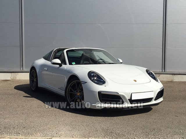 Rental Porsche 911 Targa 4S White in Rotterdam