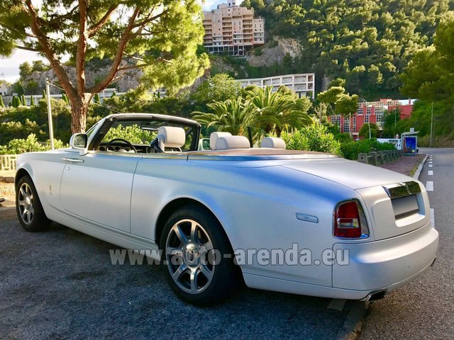 Rental Rolls-Royce Drophead White in Rotterdam The Hague Airport