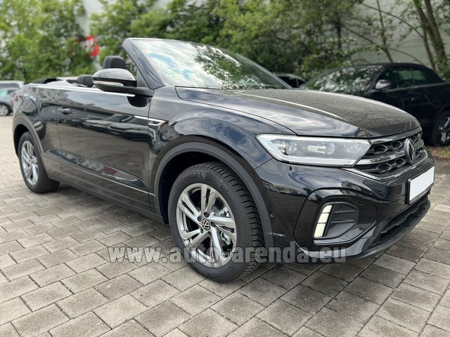 Прокат Фольксваген T-Roc Кабриолет R-Line 1.5 TSI, 2025 год, 4 места, чёрный, 150 л.с. в аэропорту Роттердам-Гаага